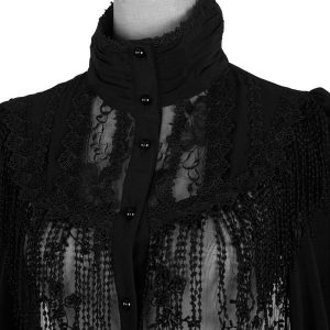 PUNK RAVE Long Top Transparent En Maille Et Mousseline ‘Mystic… soldes ligne 19