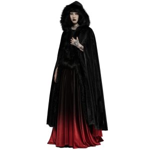 garantie de qualité PUNK RAVE Longue Cape ‘Orphelia’ Noire 15