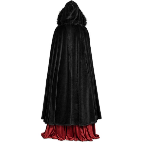 garantie de qualité PUNK RAVE Longue Cape ‘Orphelia’ Noire 4