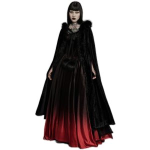 garantie de qualité PUNK RAVE Longue Cape ‘Orphelia’ Noire 21