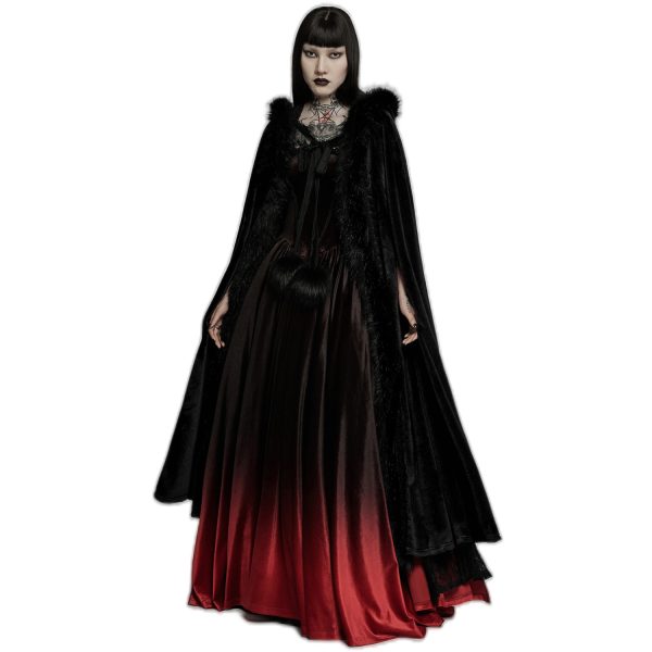 garantie de qualité PUNK RAVE Longue Cape ‘Orphelia’ Noire 6