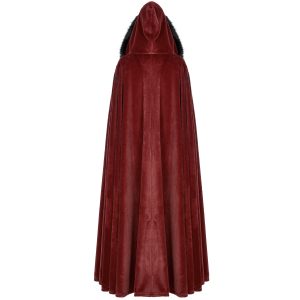 marque moins cher PUNK RAVE Longue Cape ‘Orphelia’ Rouge 24