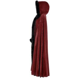 marque moins cher PUNK RAVE Longue Cape ‘Orphelia’ Rouge 26