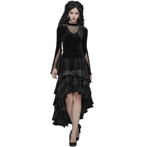 Nouvelle tendance PUNK RAVE Longue Jupe Victorienne ‘Maelyss’ Noire 16