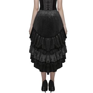 Nouvelle tendance PUNK RAVE Longue Jupe Victorienne ‘Maelyss’ Noire 20