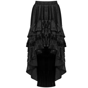 Nouvelle tendance PUNK RAVE Longue Jupe Victorienne ‘Maelyss’ Noire 28