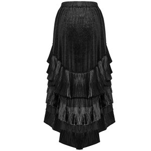 Nouvelle tendance PUNK RAVE Longue Jupe Victorienne ‘Maelyss’ Noire 30