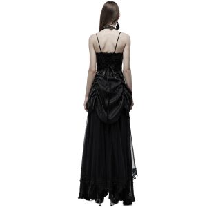 soldes pas cher PUNK RAVE Longue Robe ‘Druscillia’ Noire 24