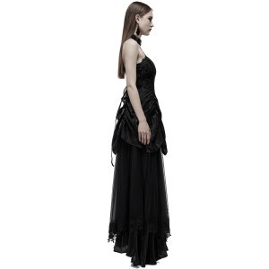 soldes pas cher PUNK RAVE Longue Robe ‘Druscillia’ Noire 26