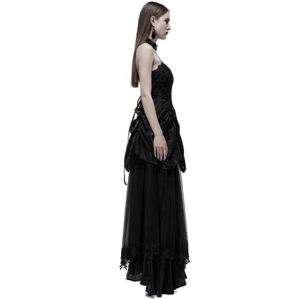 soldes pas cher PUNK RAVE Longue Robe ‘Druscillia’ Noire 5