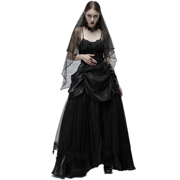 soldes pas cher PUNK RAVE Longue Robe ‘Druscillia’ Noire 7