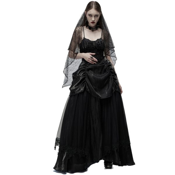 soldes pas cher PUNK RAVE Longue Robe ‘Druscillia’ Noire 10