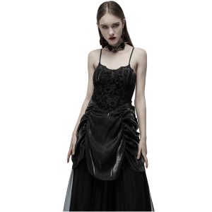 soldes pas cher PUNK RAVE Longue Robe ‘Druscillia’ Noire 38