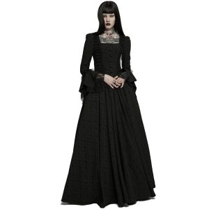 achat pas cher PUNK RAVE Longue Robe ‘Metzli’ Noire 16