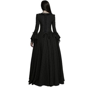 achat pas cher PUNK RAVE Longue Robe ‘Metzli’ Noire 18