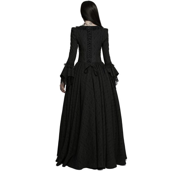 achat pas cher PUNK RAVE Longue Robe ‘Metzli’ Noire 4