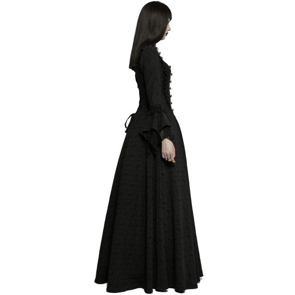 achat pas cher PUNK RAVE Longue Robe ‘Metzli’ Noire 5