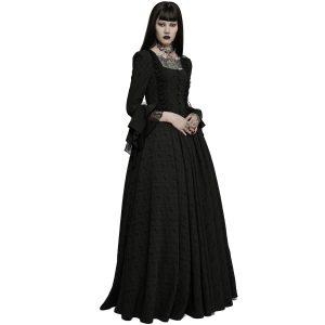 achat pas cher PUNK RAVE Longue Robe ‘Metzli’ Noire 22