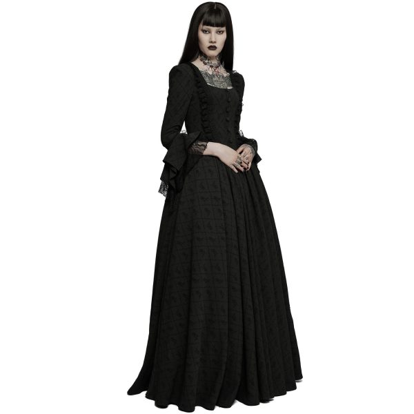 achat pas cher PUNK RAVE Longue Robe ‘Metzli’ Noire 6