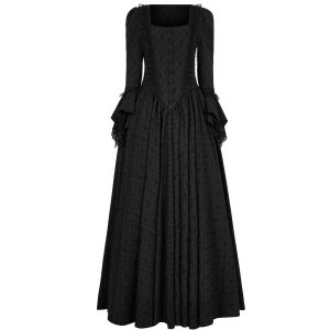 achat pas cher PUNK RAVE Longue Robe ‘Metzli’ Noire 24