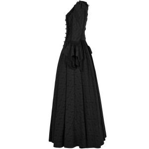 achat pas cher PUNK RAVE Longue Robe ‘Metzli’ Noire 28