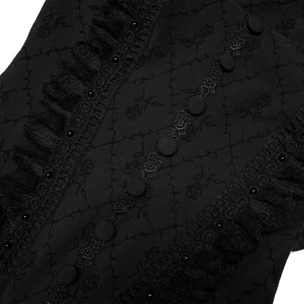 achat pas cher PUNK RAVE Longue Robe ‘Metzli’ Noire 10