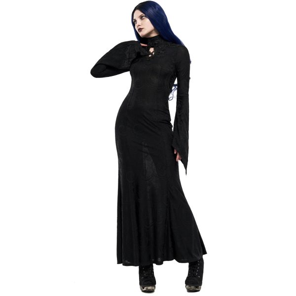 Acheter PUNK RAVE Longue Robe ‘Mina’ Noire 3