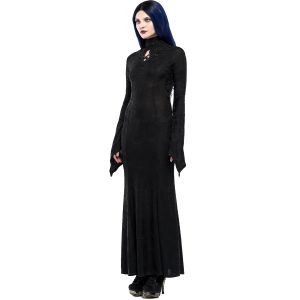 Acheter PUNK RAVE Longue Robe ‘Mina’ Noire 26