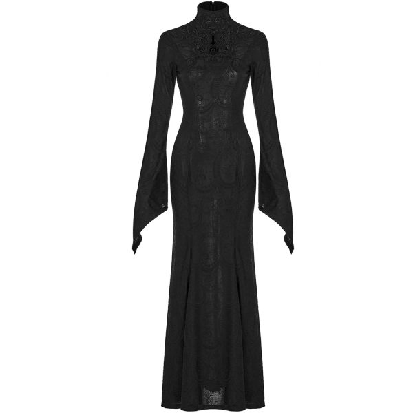 Acheter PUNK RAVE Longue Robe ‘Mina’ Noire 1