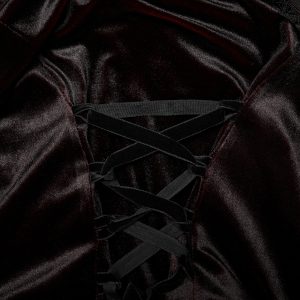 PUNK RAVE Longue Robe ‘Orphelia’ Noire Et Rouge soldes 32