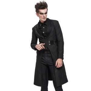 DEVIL FASHION Longue Veste ‘Cryock’ Noire site soldes 23