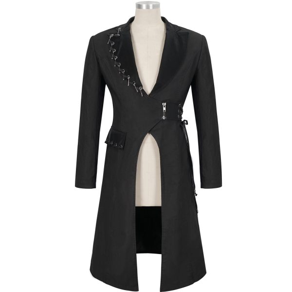 DEVIL FASHION Longue Veste ‘Cryock’ Noire site soldes 12