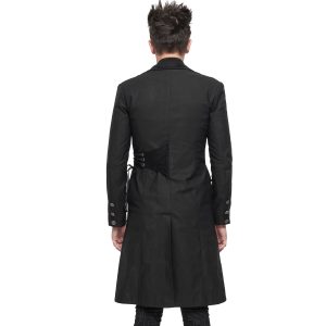 DEVIL FASHION Longue Veste ‘Cryock’ Noire site soldes 25