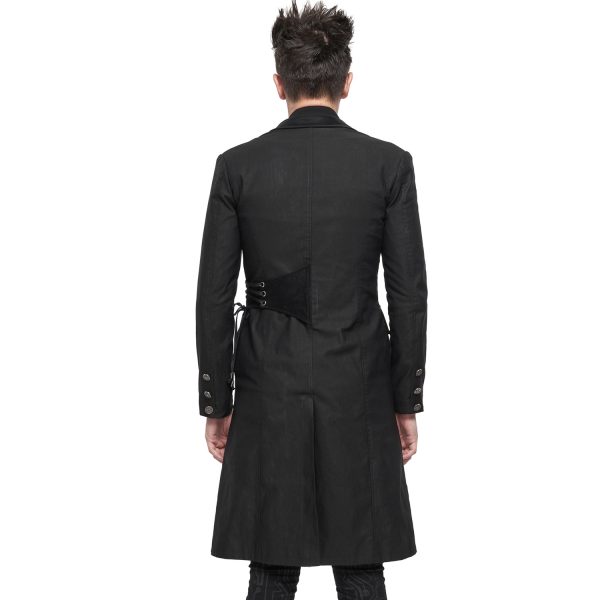 DEVIL FASHION Longue Veste ‘Cryock’ Noire site soldes 4