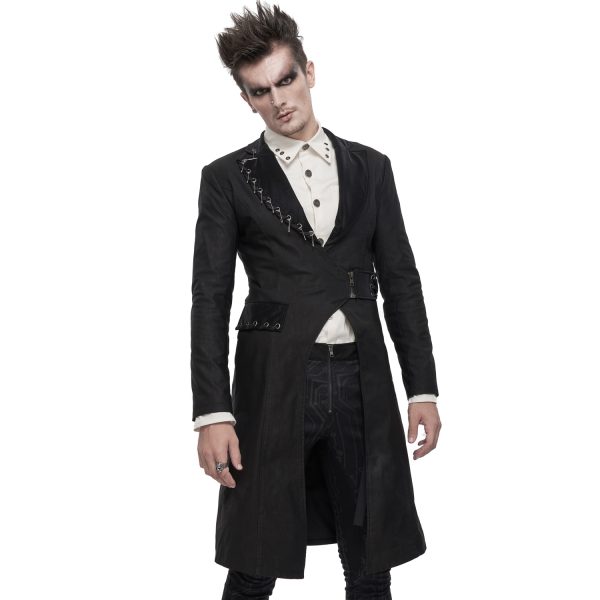 DEVIL FASHION Longue Veste ‘Cryock’ Noire site soldes 5