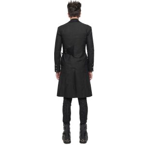 DEVIL FASHION Longue Veste ‘Cryock’ Noire site soldes 33