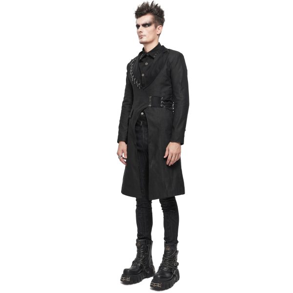 DEVIL FASHION Longue Veste ‘Cryock’ Noire site soldes 9