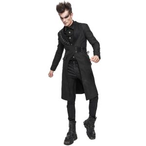 DEVIL FASHION Longue Veste ‘Cryock’ Noire site soldes 39