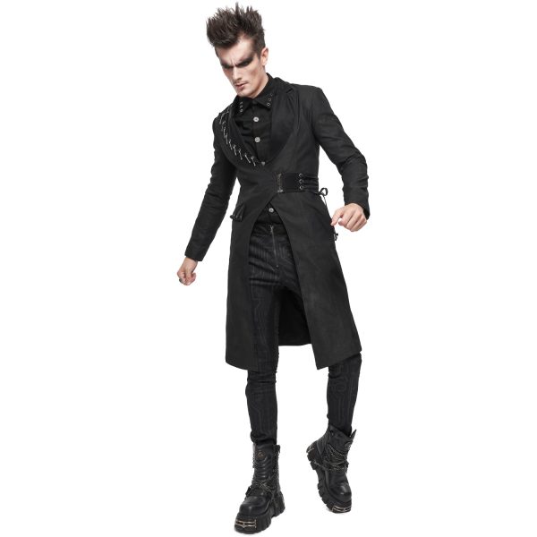 DEVIL FASHION Longue Veste ‘Cryock’ Noire site soldes 11