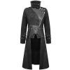 soldes luxe DEVIL FASHION Longue Veste ‘Haboolm’ Noire 25