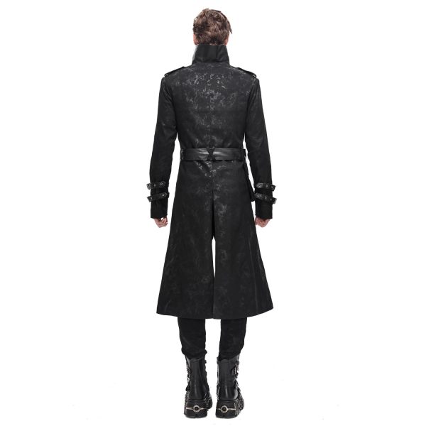 soldes luxe DEVIL FASHION Longue Veste ‘Haboolm’ Noire 4