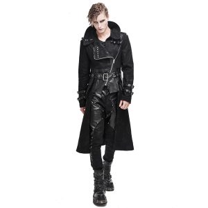 soldes luxe DEVIL FASHION Longue Veste ‘Haboolm’ Noire 32