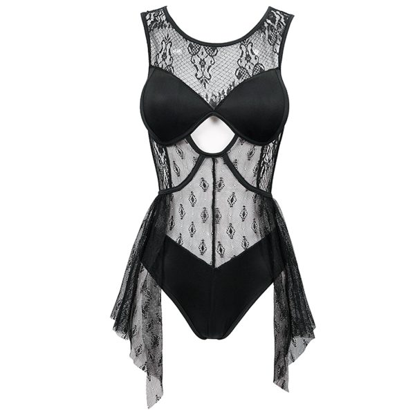 exclusivement disponibles DEVIL FASHION Maillot De Bain ‘Finely Gothic’ Noir 13