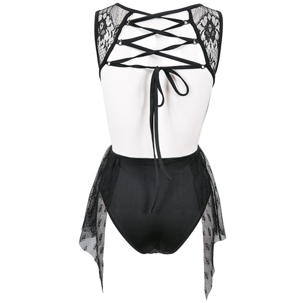 exclusivement disponibles DEVIL FASHION Maillot De Bain ‘Finely Gothic’ Noir 14