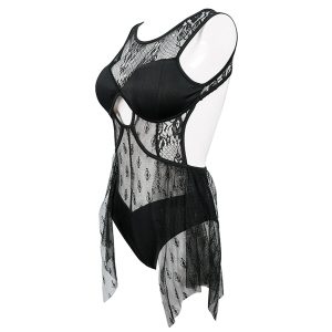 exclusivement disponibles DEVIL FASHION Maillot De Bain ‘Finely Gothic’ Noir 46