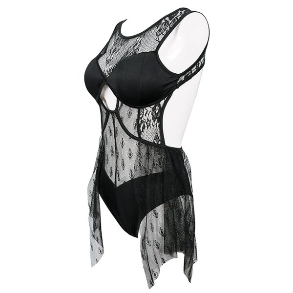 exclusivement disponibles DEVIL FASHION Maillot De Bain ‘Finely Gothic’ Noir 15