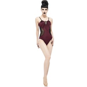 garantie de qualité DEVIL FASHION Maillot De Bain ‘Hand-Cranked’ Bordeaux Et Noir 39