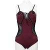 garantie de qualité DEVIL FASHION Maillot De Bain ‘Hand-Cranked’ Bordeaux Et Noir 10