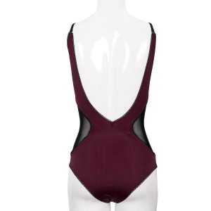 garantie de qualité DEVIL FASHION Maillot De Bain ‘Hand-Cranked’ Bordeaux Et Noir 43