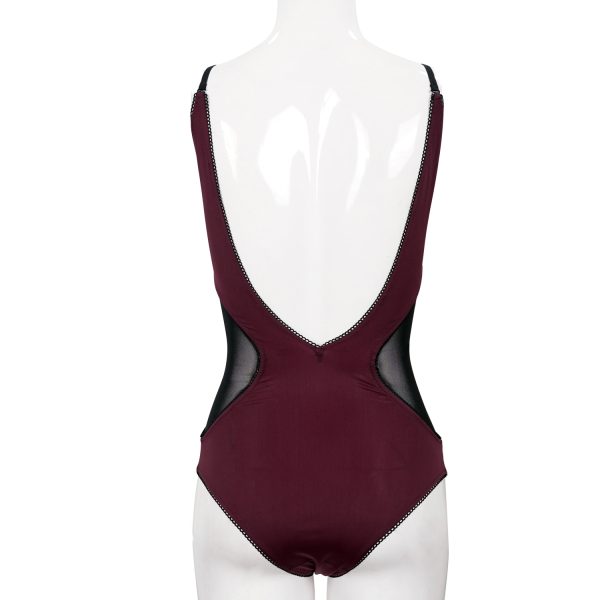 garantie de qualité DEVIL FASHION Maillot De Bain ‘Hand-Cranked’ Bordeaux Et Noir 14